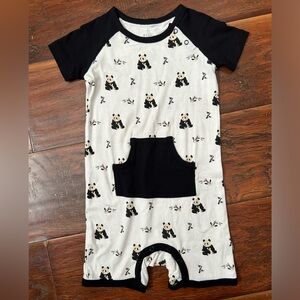 Kyte baby black and white zen shortall